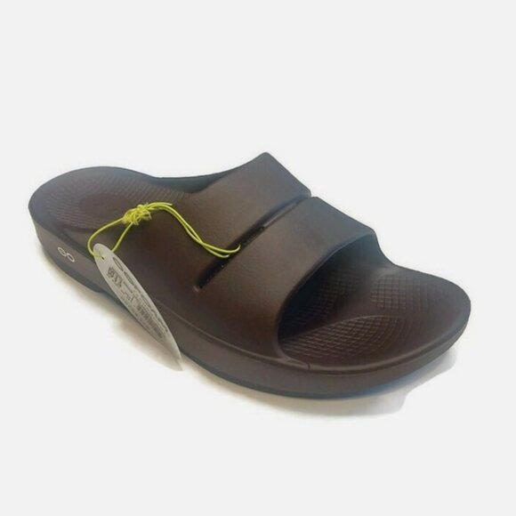 OOFOS Ooahh Recovery Slide Mens Size 11 Womens Sz 13 Pool Sandal Mocha Brown - Picture 3 of 8